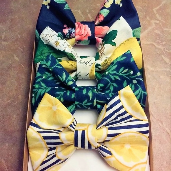 Other - Lemon Floral Children's Bow Set